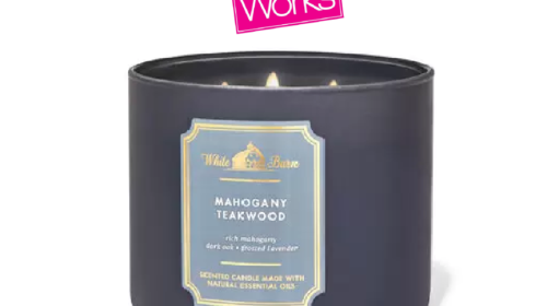 White Barn Mahogany Teakwood 3-Wick Candle