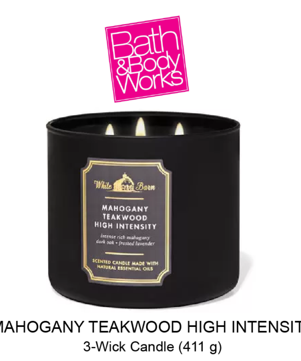 White Barn Mahogany Teakwood Intense 3-Wick Candle