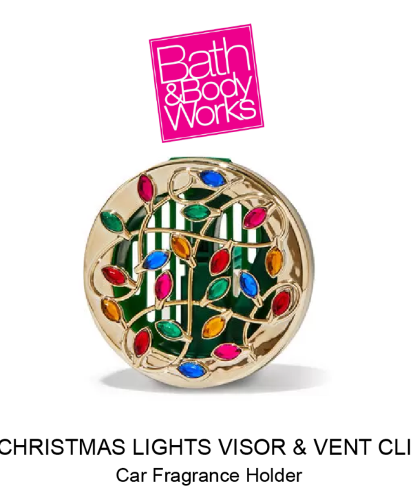 CHRISTMAS LIGHTS VISOR & VENT CLIP Car Fragrance Holder