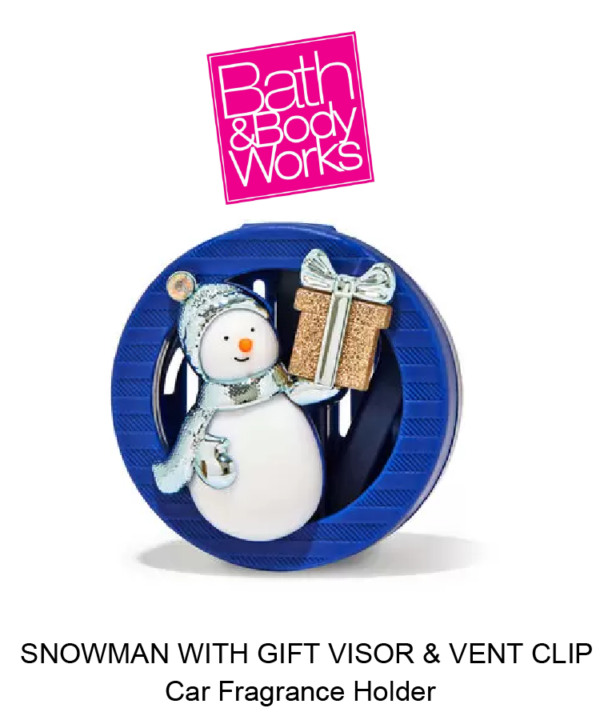 SNOWMAN WITH GIFT VISOR & VENT CLIP Car Fragrance Holder