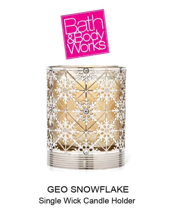 GEO SNOWFLAKE Single Wick Candle Holder