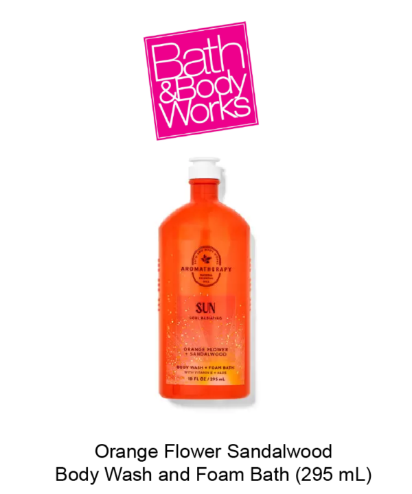 Aromatherapy Orange Flower Sandalwood Body Wash and Foam Bath