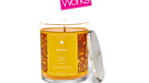 White Barn Leaves Signature Single Wick Candle