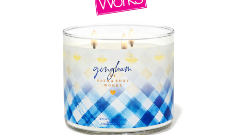 Gingham 3-Wick Candle