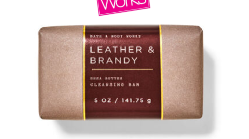Mens Leather & Brandy Shea Butter Cleansing Bar