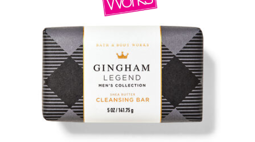 Mens Gingham Legend Shea Butter Cleansing Bar