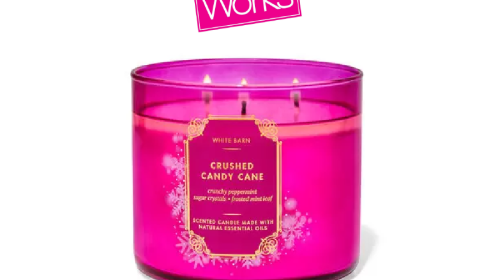 White Barn Crushed Candy Cane 3-Wick Candle