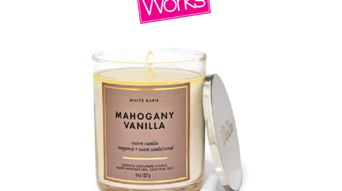 White Barn Mahogany Vanilla Signature Single Wick Candle