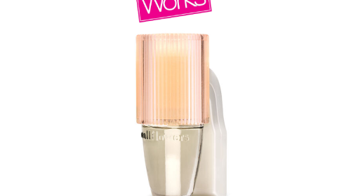 Champagne Sparkly Fluted Nightlight Wallflowers Scent Control™ Fragrance Plug