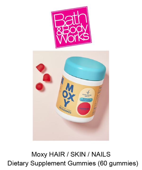 Moxy Strawberry Flavor Hair / Skin / Nails Dietary Supplement Gummies