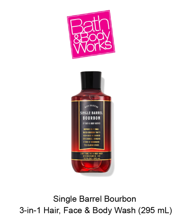 Mens Single Barrel Bourbon 3-in-1 Hair, Face & Body Wash