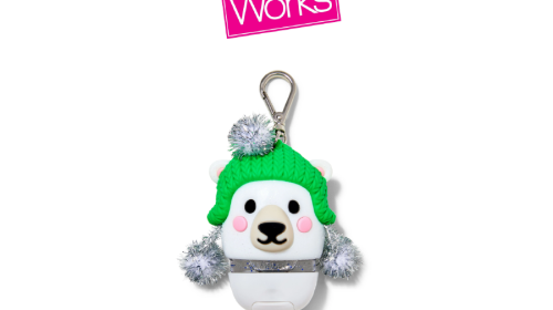 Polar Bear With Tinsel Pompoms PocketBac Holder