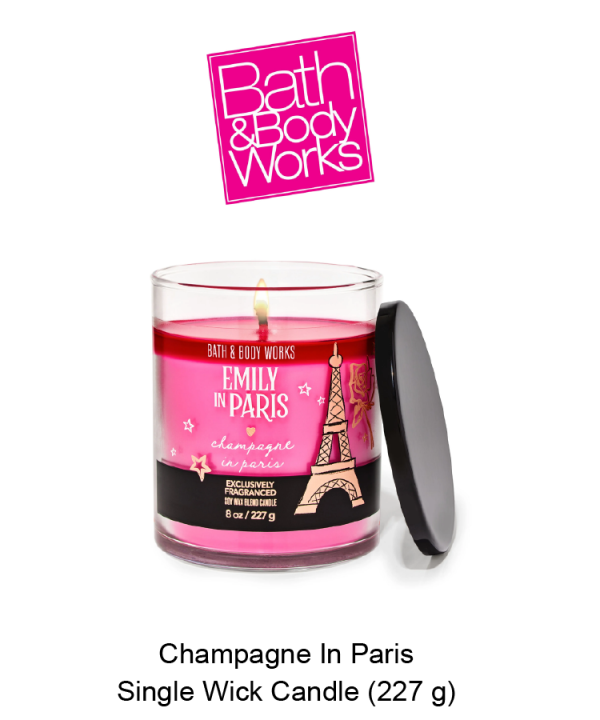 Champagne In Paris Single Wick Candle