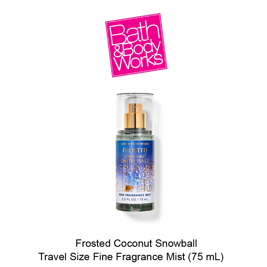 BB Travel Size Fine Fragrance Mist Nov-14-2024-15 Frosted Coconut Snowball Travel Size Fine Fragrance Mist - Image 1