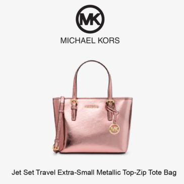 Jet Set Travel Extra-Small Metallic Top-Zip Tote Bag