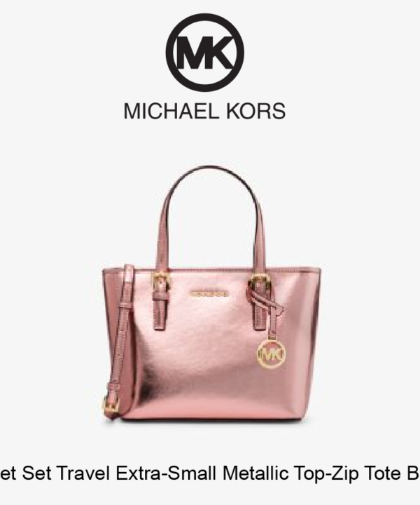 Jet Set Travel Extra-Small Metallic Top-Zip Tote Bag