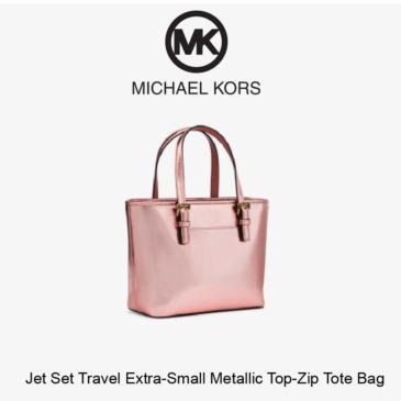 Jet Set Travel Extra-Small Metallic Top-Zip Tote Bag - Image 3