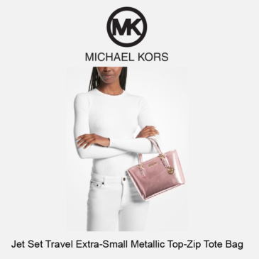 Jet Set Travel Extra-Small Metallic Top-Zip Tote Bag - Image 4