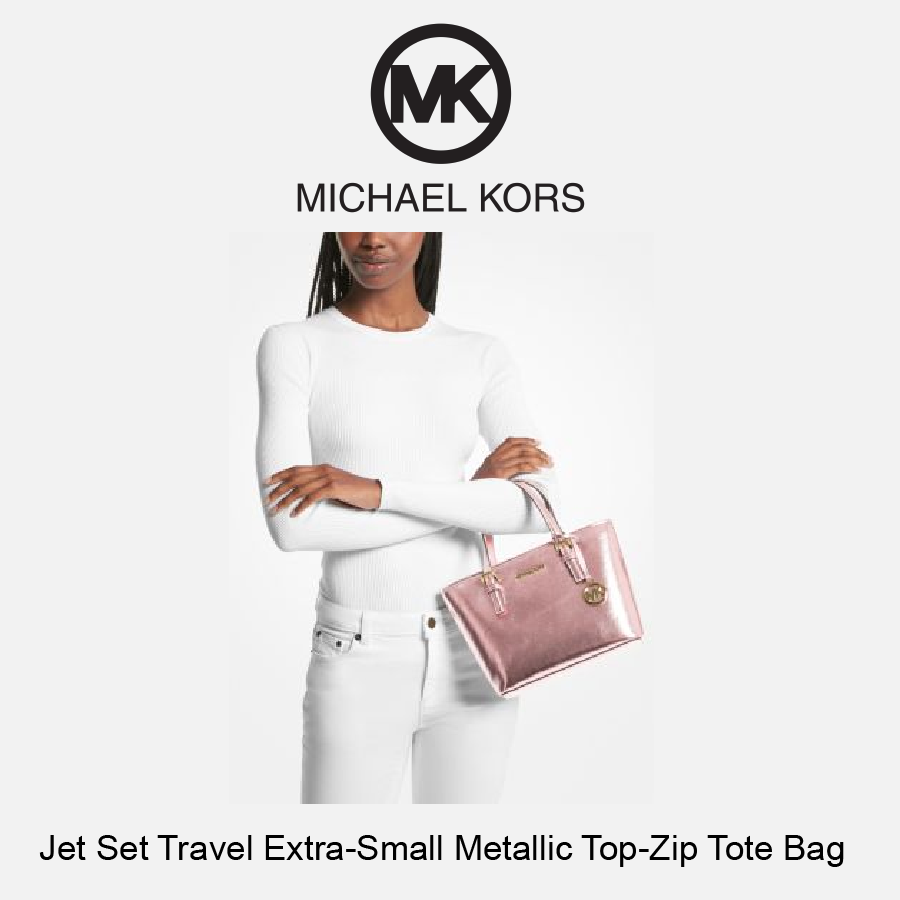 Jet Set Travel Extra-Small Metallic Top-Zip Tote Bag Turacobd