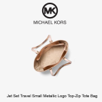 Jet Set Travel Small Metallic Logo Top-Zip Tote Bag - Image 2