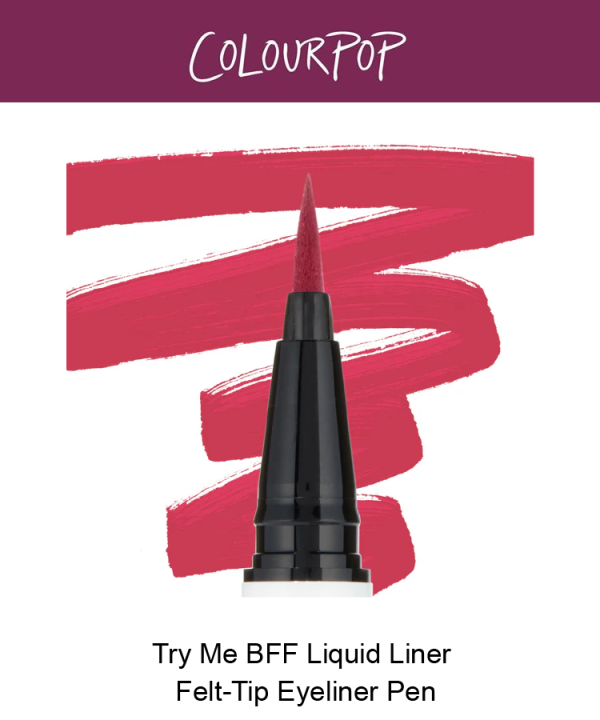 Try Me - Bright red BFF Liquid Liner Felt-Tip Eyeliner Pen