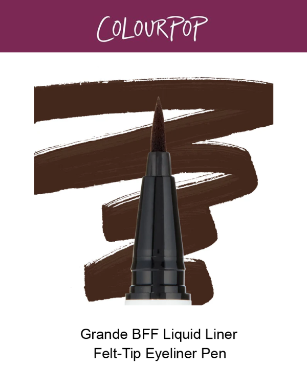 Grande - Dark brown BFF Liquid Liner Felt-Tip Eyeliner Pen