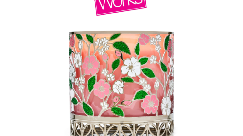 Floral Toss 3-Wick Candle Holder