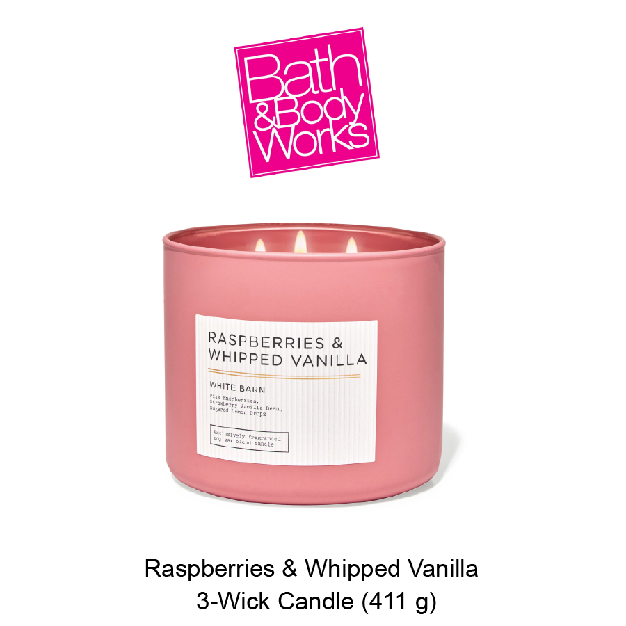 BB 3-Wick Candle Feb-04-2025-02 White Barn Raspberries & Whipped Vanilla 3-Wick Candle - Image 1