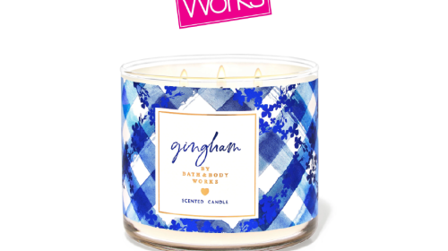 Gingham 3-Wick Candle