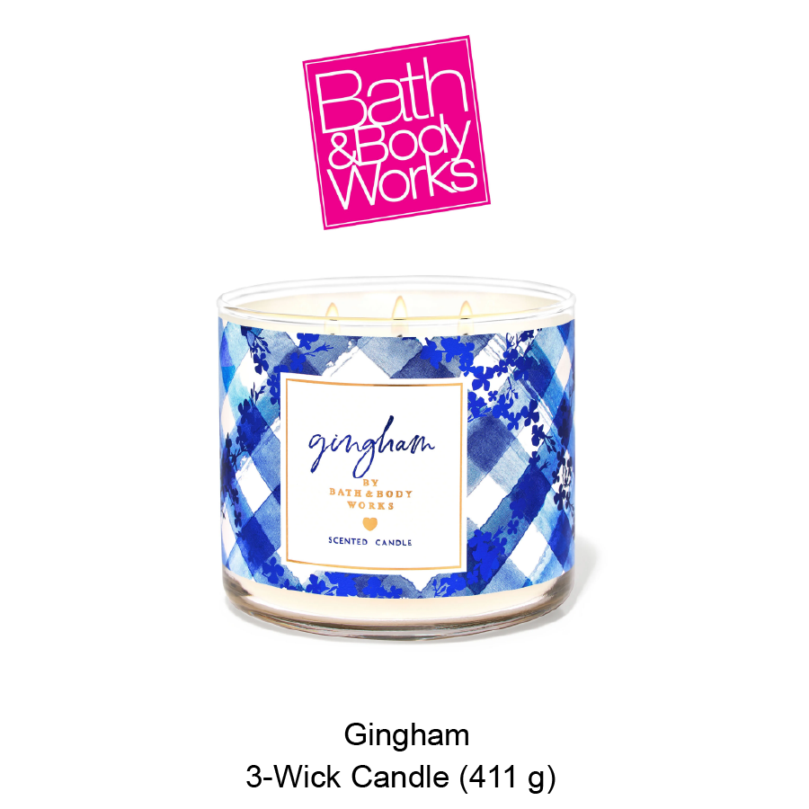 BB 3-Wick Candle Feb-20-2025-02 Gingham 3-Wick Candle - Image 1