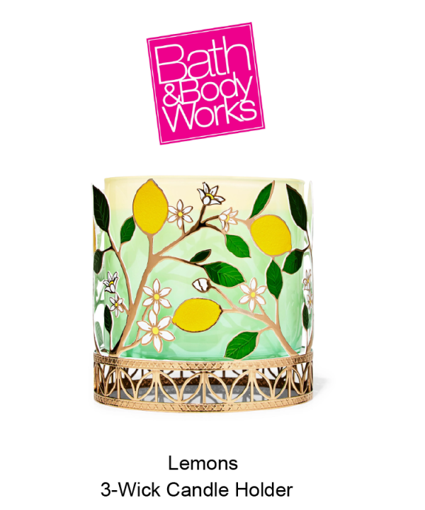 Lemons 3-Wick Candle Holder