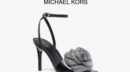 Elodie Crystal-Embellished Leather Platform Sandal