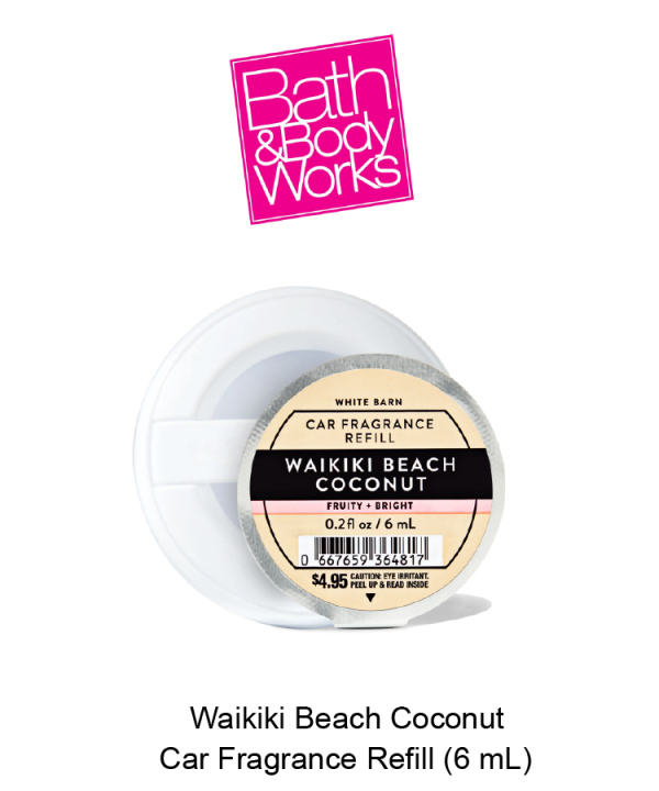 Waikiki Beach Coconut Car Fragrance Refill