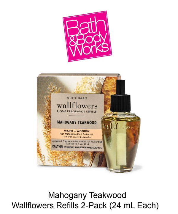 Mahogany Teakwood Wallflowers Refills 2-Pack