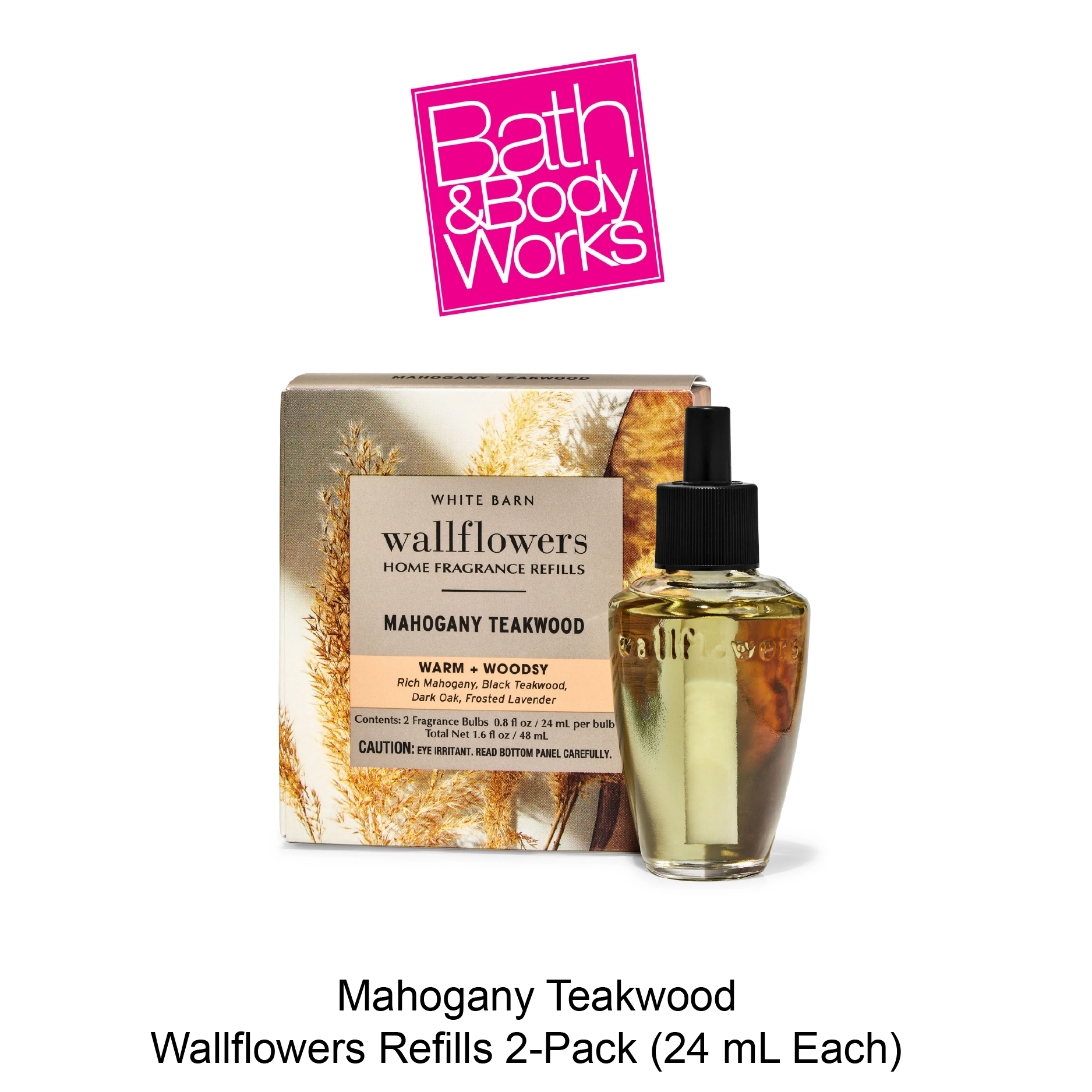 BB Wallflowers Refills 2-Pack May-20-2025-05 Mahogany Teakwood Wallflowers Refills 2-Pack - Image 1