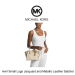 Avril Small Logo Jacquard and Metallic Leather Satchel - Image 4