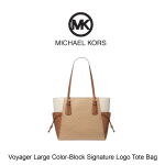 Voyager Large Color-Block Signature Logo Tote Bag