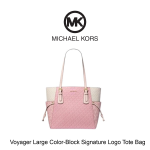 Voyager Large Color-Block Signature Logo Tote Bag