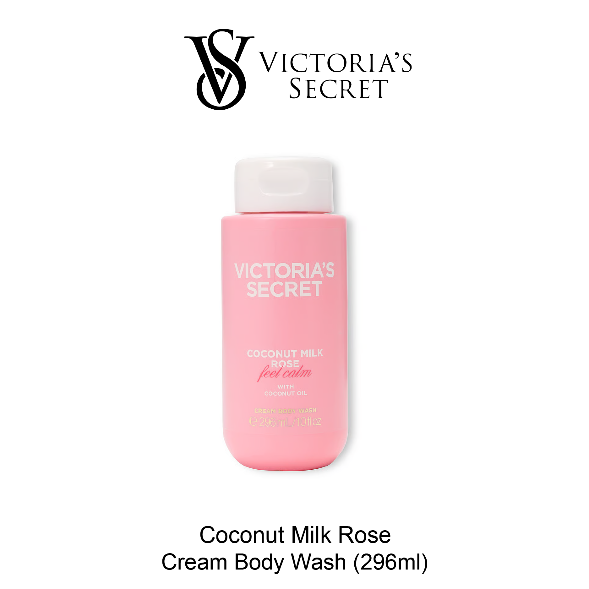 VS Body Wash (296ml) May-13-2025-01 BODY CARE Coconut Milk Rose Cream Body Wash - Image 1