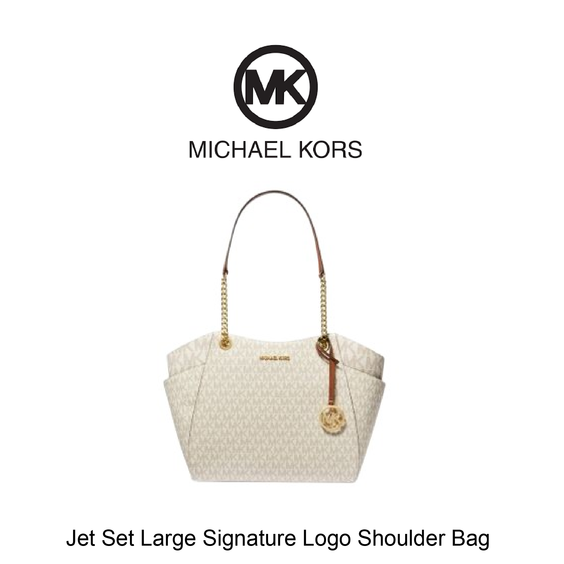 MICHAEL KORS Bags June-30-2025-10 Jet Set Large Signature Logo Shoulder Bag - Image 1