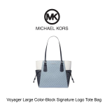 Voyager Large Color-Block Signature Logo Tote Bag