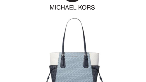 Voyager Large Color-Block Signature Logo Tote Bag