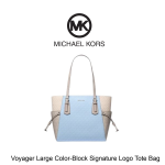 Voyager Large Color-Block Signature Logo Tote Bag