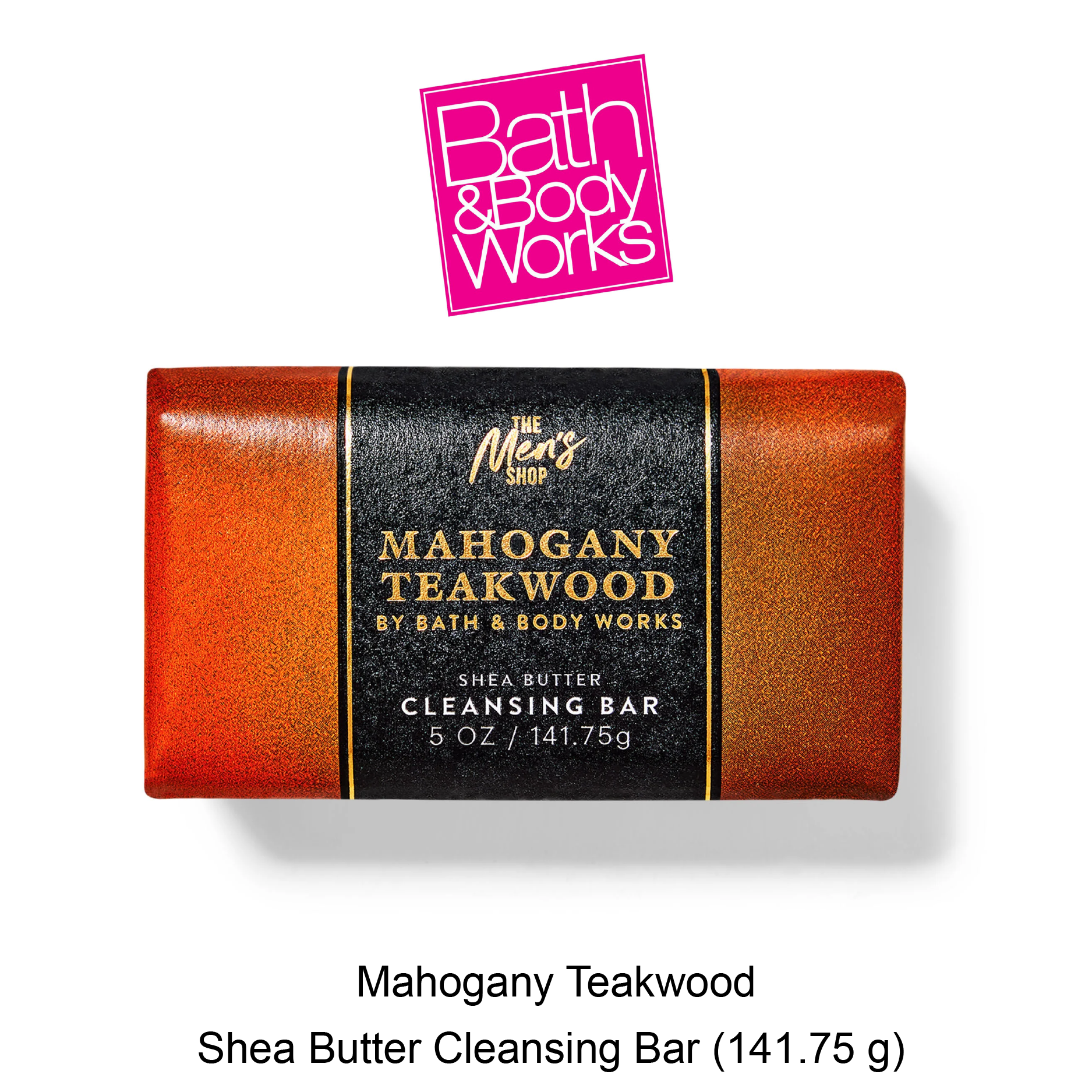 BB Mens Shea Butter Cleansing Bar Aug-05-2025-05 Men's Mahogany Teakwood Shea Butter Cleansing Bar - Image 1