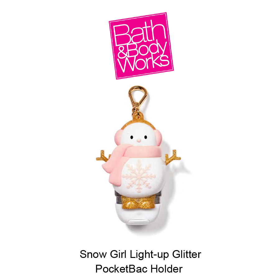 BB PocketBac Holder Dec-13-2025-01 Snow Girl Light-Up Glitter PocketBac Holder - Image 1