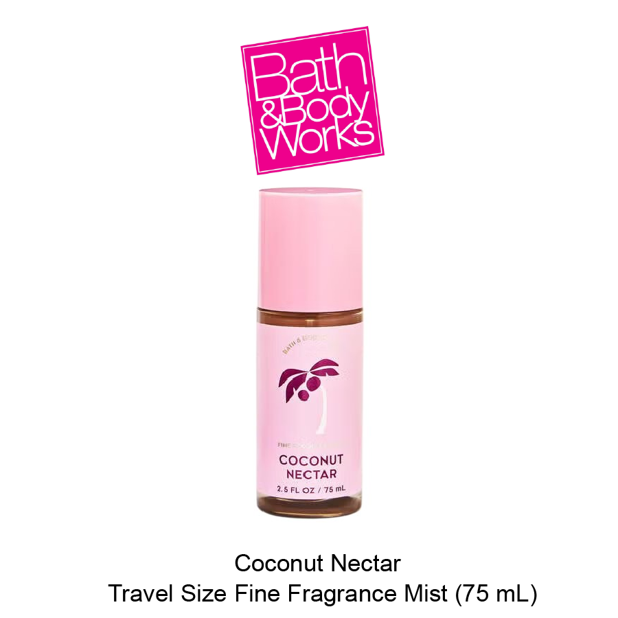 BB Travel Size Fine Fragrance Mist Dec-16-2025-01 Coconut Nectar Travel Size Fine Fragrance Mist - Image 1