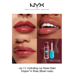 LIP I.V. HYDRATING LIP GLOSS STAIN- Drippin' In Rose - Image 2