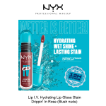 LIP I.V. HYDRATING LIP GLOSS STAIN- Drippin' In Rose - Image 4