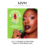 LIP I.V. HYDRATING LIP GLOSS STAIN- Drippin' In Rose - Image 5