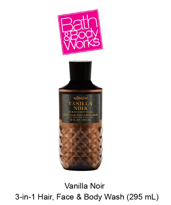 Men's Vanilla Noir 3-in-1 Hair, Face & Body Wash